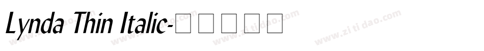 Lynda Thin Italic字体转换